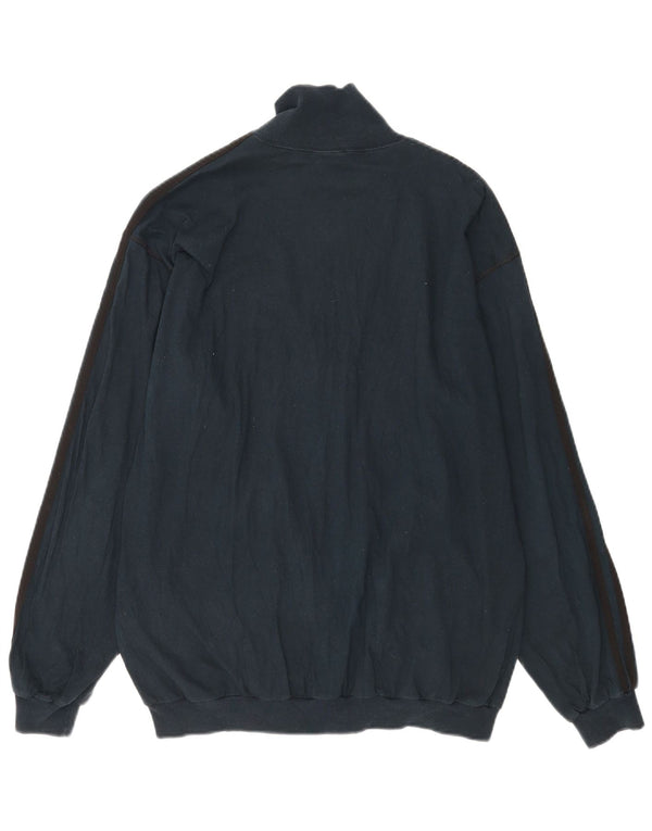 Giacca da tuta da uomo Adidas UK 40/42 Medio Blu Navy Cotone