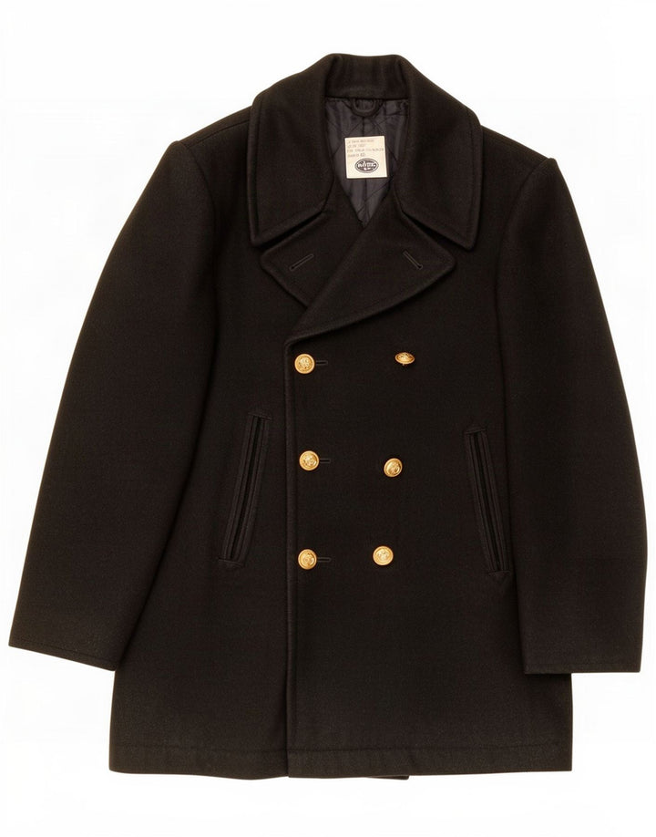 Cappotto da marinaio dalla vestibilità ampia da uomo Mil-Tec UK 34 XS lana nera