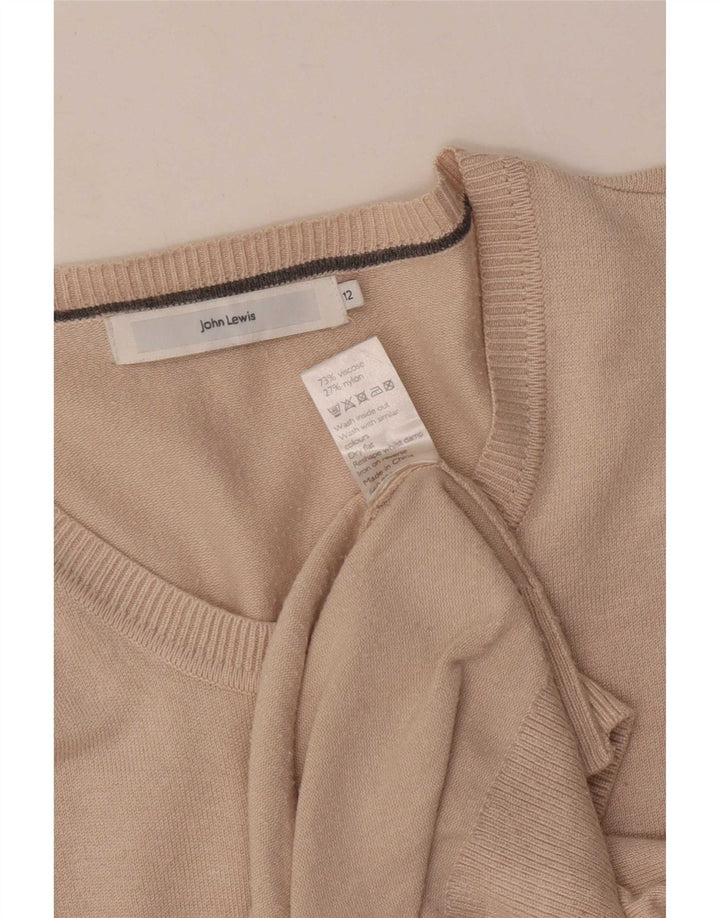 Maglione cardigan da donna John Lewis UK 12 Viscosa beige medio