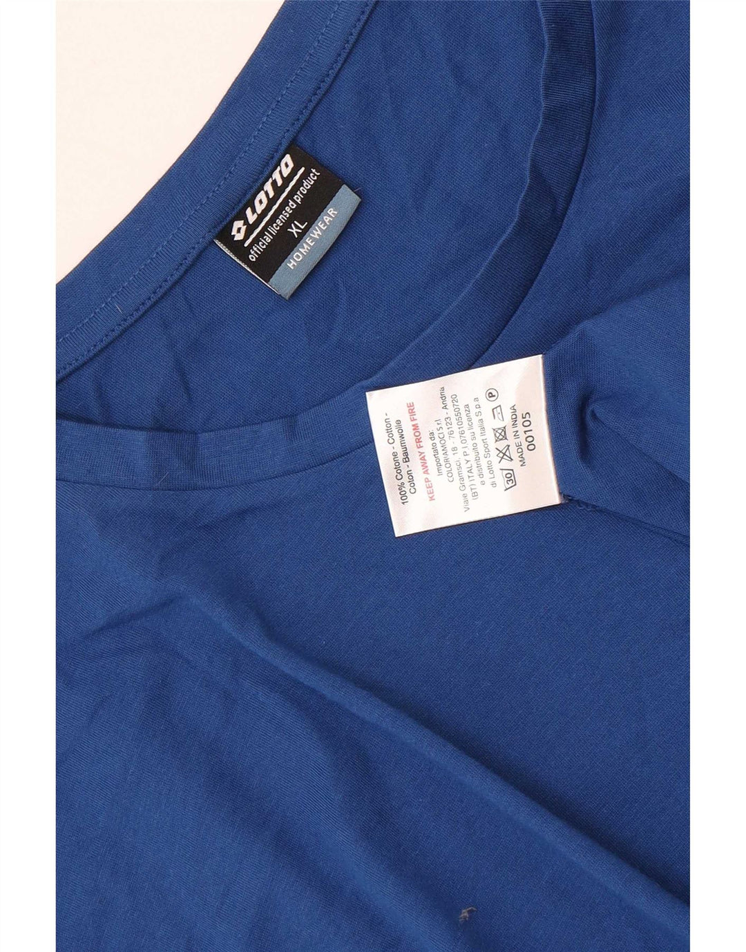 T-shirt da uomo Lotto Top XL in cotone blu