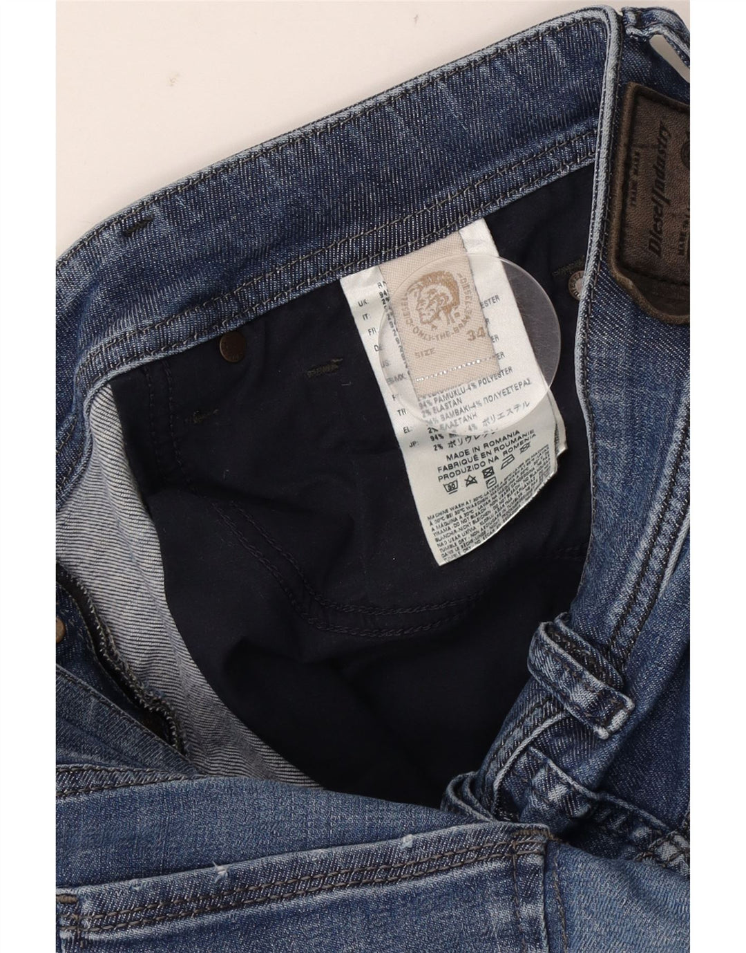 Jeans uomo Diesel Thanaz Slim W34 L30 cotone blu