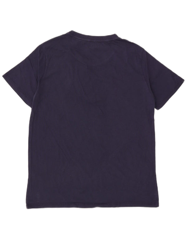 T-shirt grafica da uomo GUESS Top Large in cotone blu navy