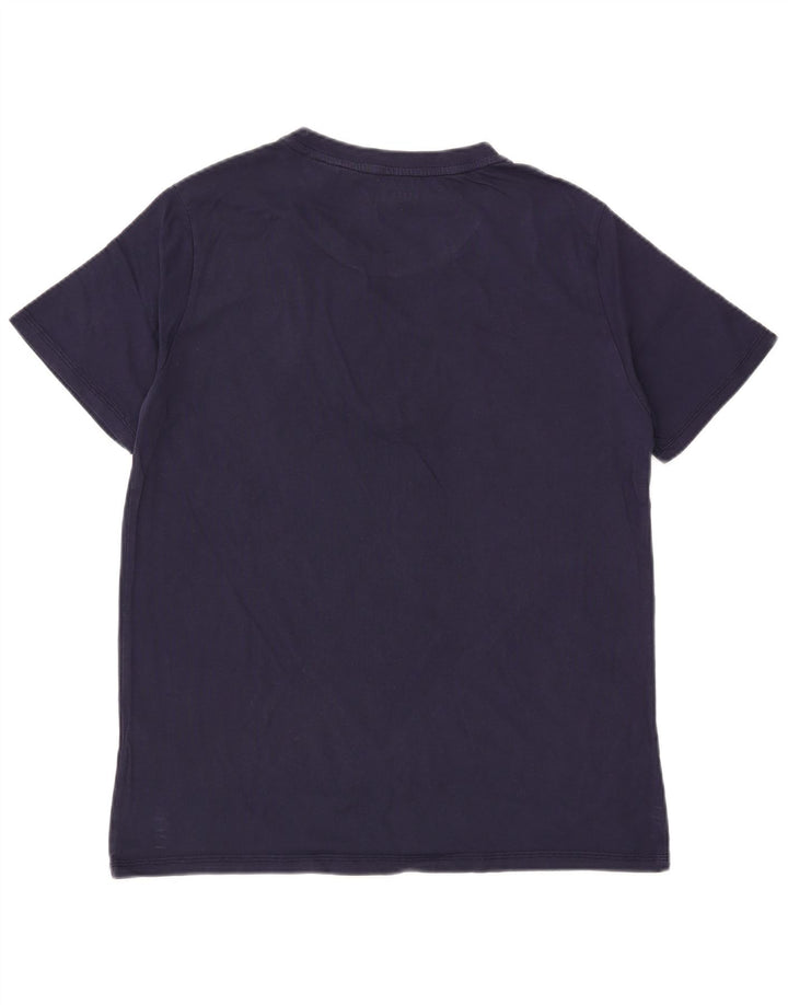T-shirt grafica da uomo GUESS Top Large in cotone blu navy