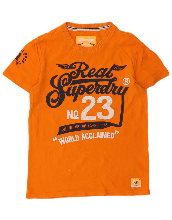 T-shirt grafica da uomo Superdry Top in cotone arancione medio