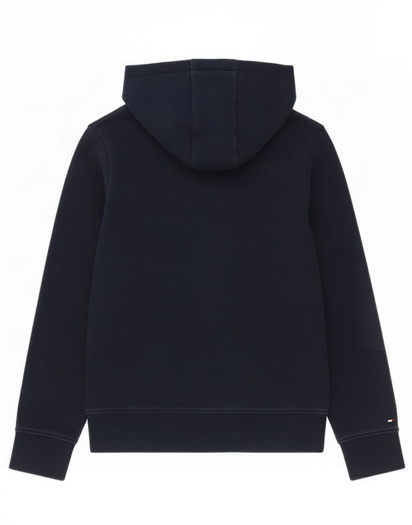 Maglione con cappuccio grafico per ragazzi Tommy Hilfiger 9-10 anni in cotone blu navy