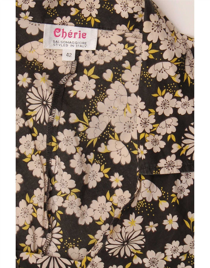 Cherie Camicetta da donna Top IT 42 Medio Nero floreale