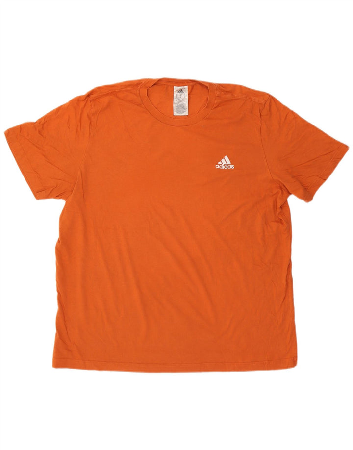 T-shirt da uomo Adidas Top XL in cotone arancione