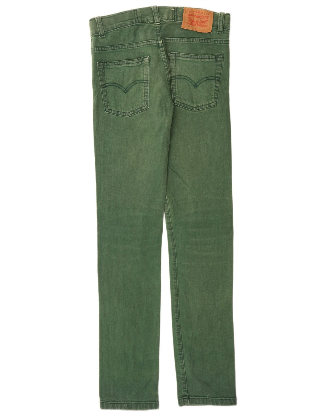 LEVI'S Ragazzi 510 Skinny Jeans 11-12 anni W24 L28 Cotone verde