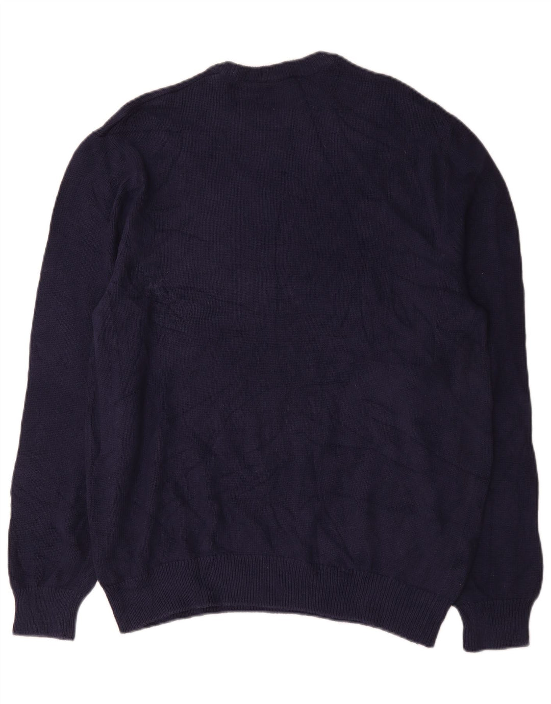 Chaps Uomo Maglione Girocollo Maglione Grande Cotone Blu Navy