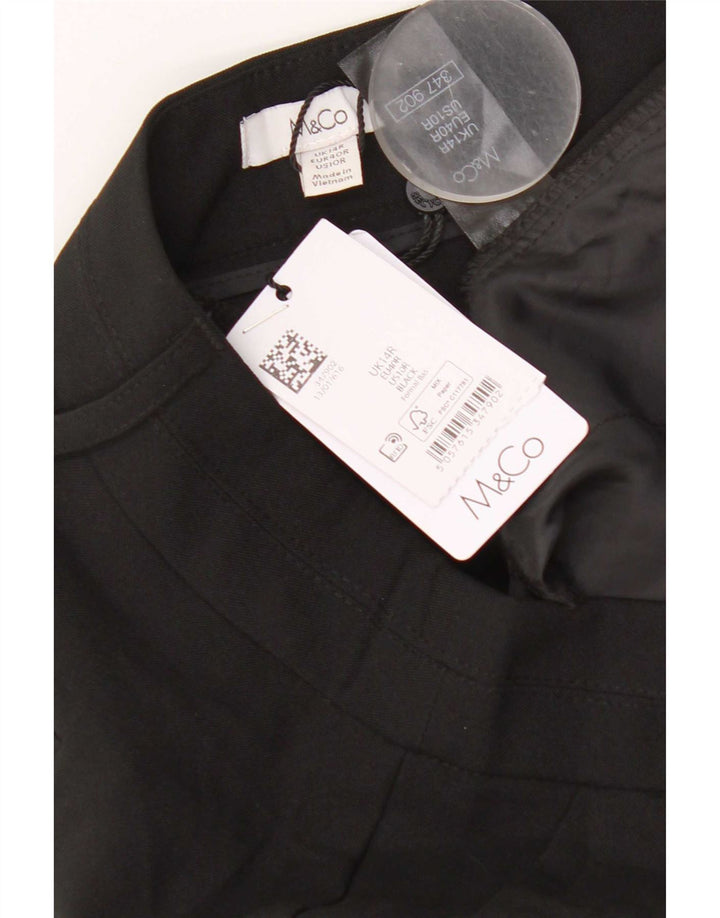 Pantaloni chino bootcut da donna M&Co UK 14 Large W32 L29 poliestere nero