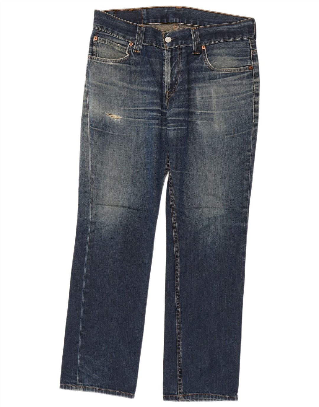 Jeans Levi's Uomo 511 Slim Distressed W33 L29 Cotone Blu