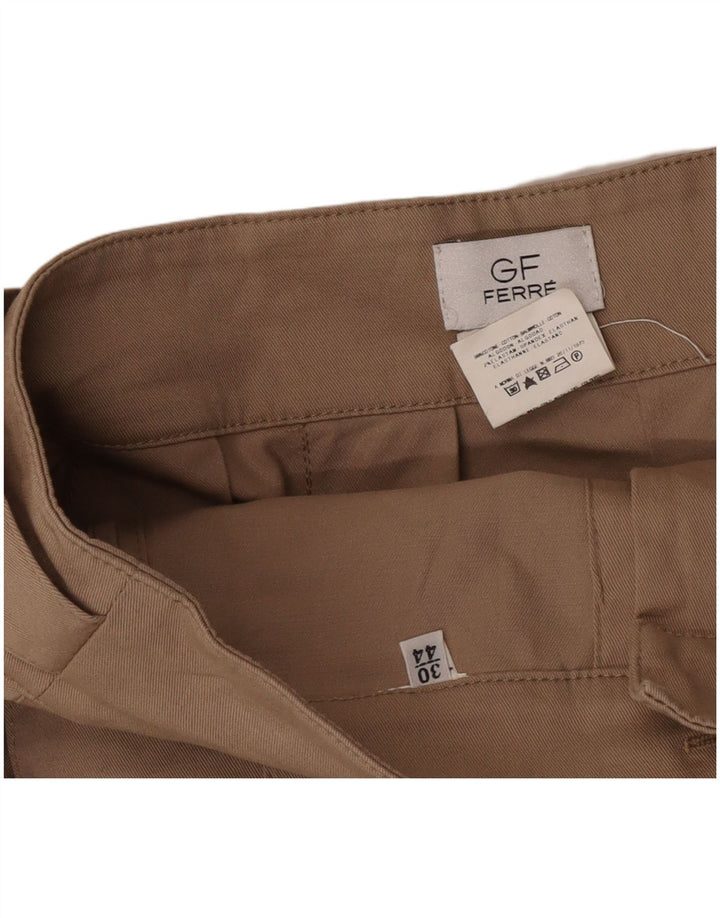 Gonna a trapezio da donna GF Ferre IT 44 media W30 cotone beige