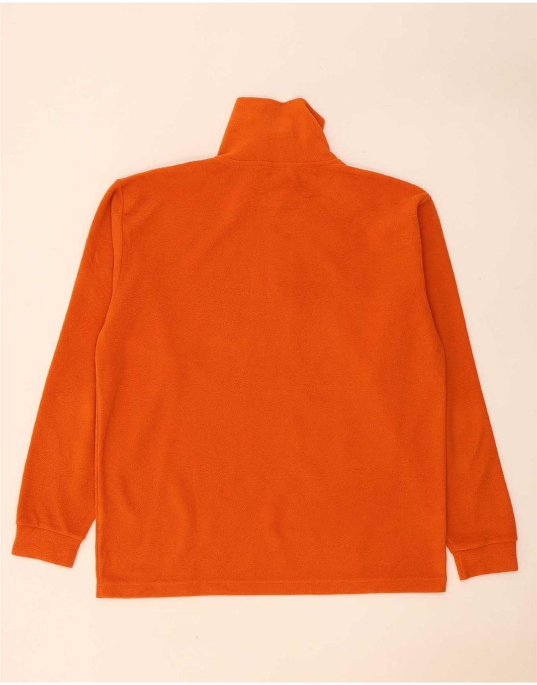 Maglione in pile da uomo con zip e collo Invicta, grande, in poliestere arancione