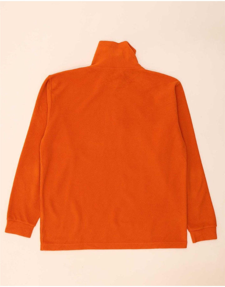Maglione in pile da uomo con zip e collo Invicta, grande, in poliestere arancione