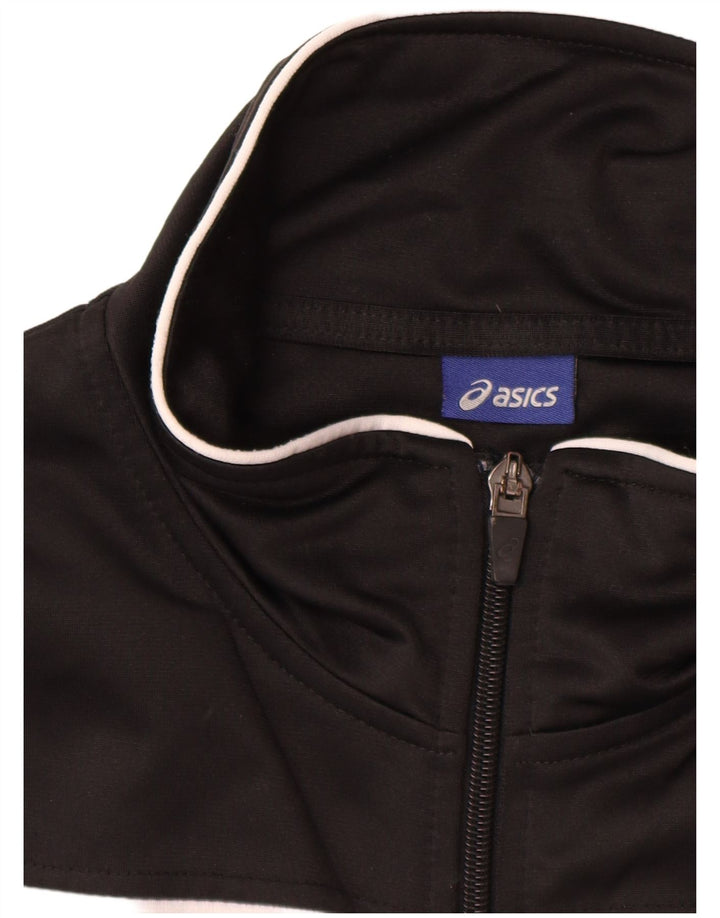 Giacca da ginnastica da uomo Asics, grande, in poliestere color block nero