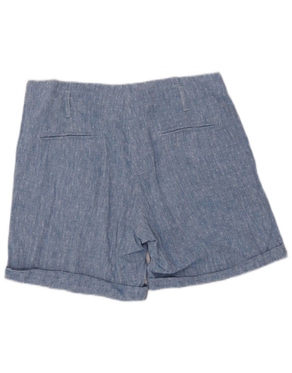 Pantaloncini chino pegged da donna Marks & Spencer UK 12 medi W32 blu geometrici