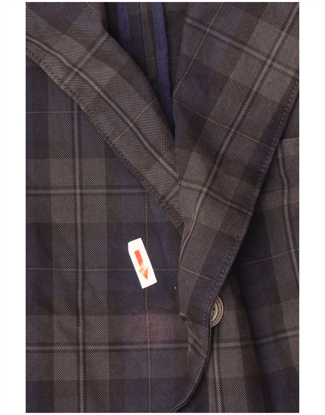 Giacca blazer da uomo a 3 bottoni Jaggy IT 48 cotone medio a quadri blu navy