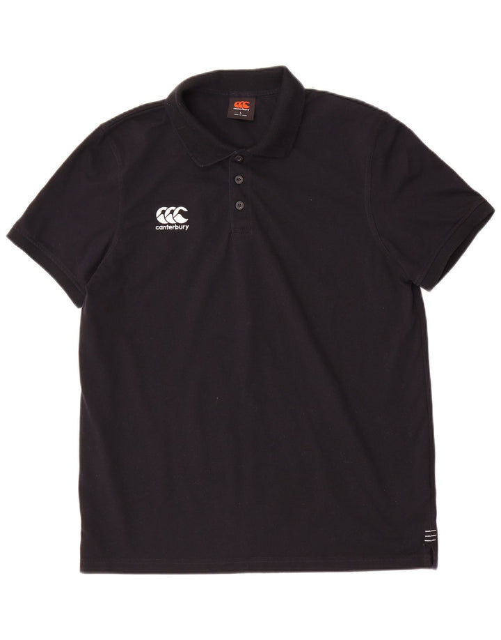 Polo da uomo Canterbury grande nera in poliestere