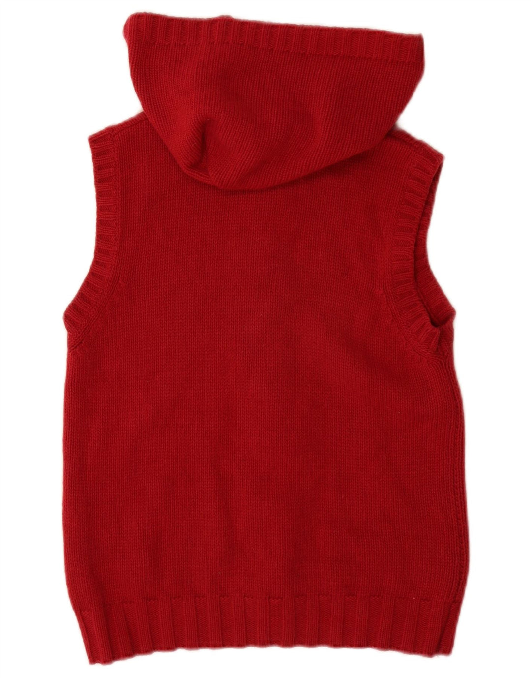 MURPHY & NYE Maglione cardigan con cappuccio da donna UK 10 Piccolo Borgogna