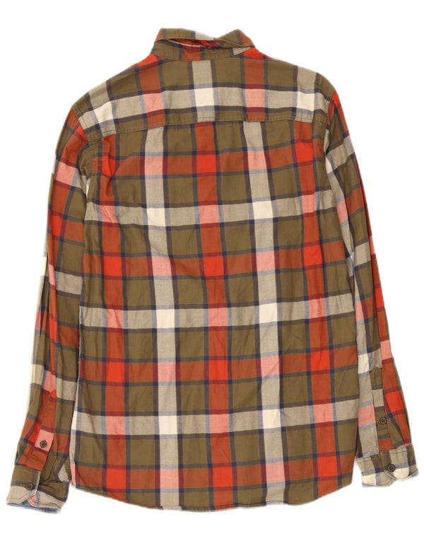 Jack & Jones Camicia da uomo in flanella di cotone a quadri kaki medio