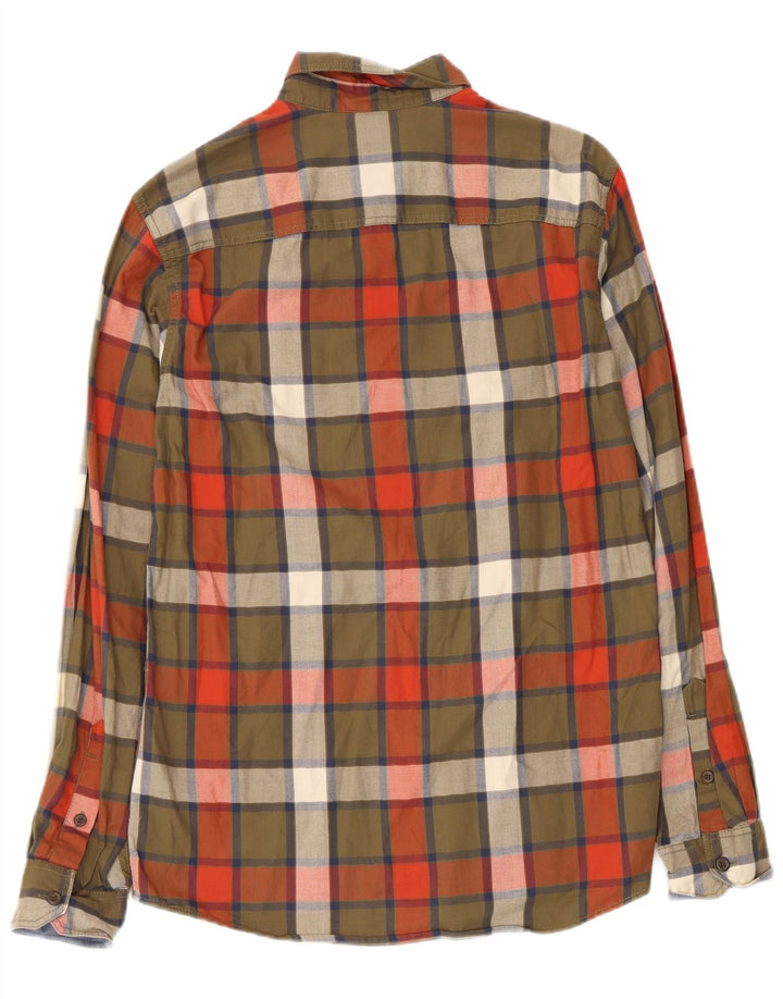 Jack & Jones Camicia da uomo in flanella di cotone a quadri kaki medio