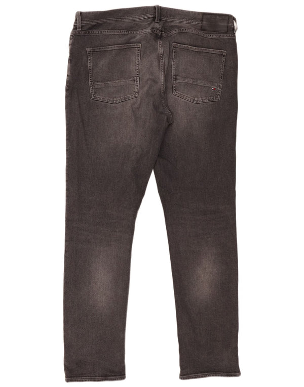 Tommy Hilfiger Uomo Denton Straight Jeans W40 L32 Cotone Grigio