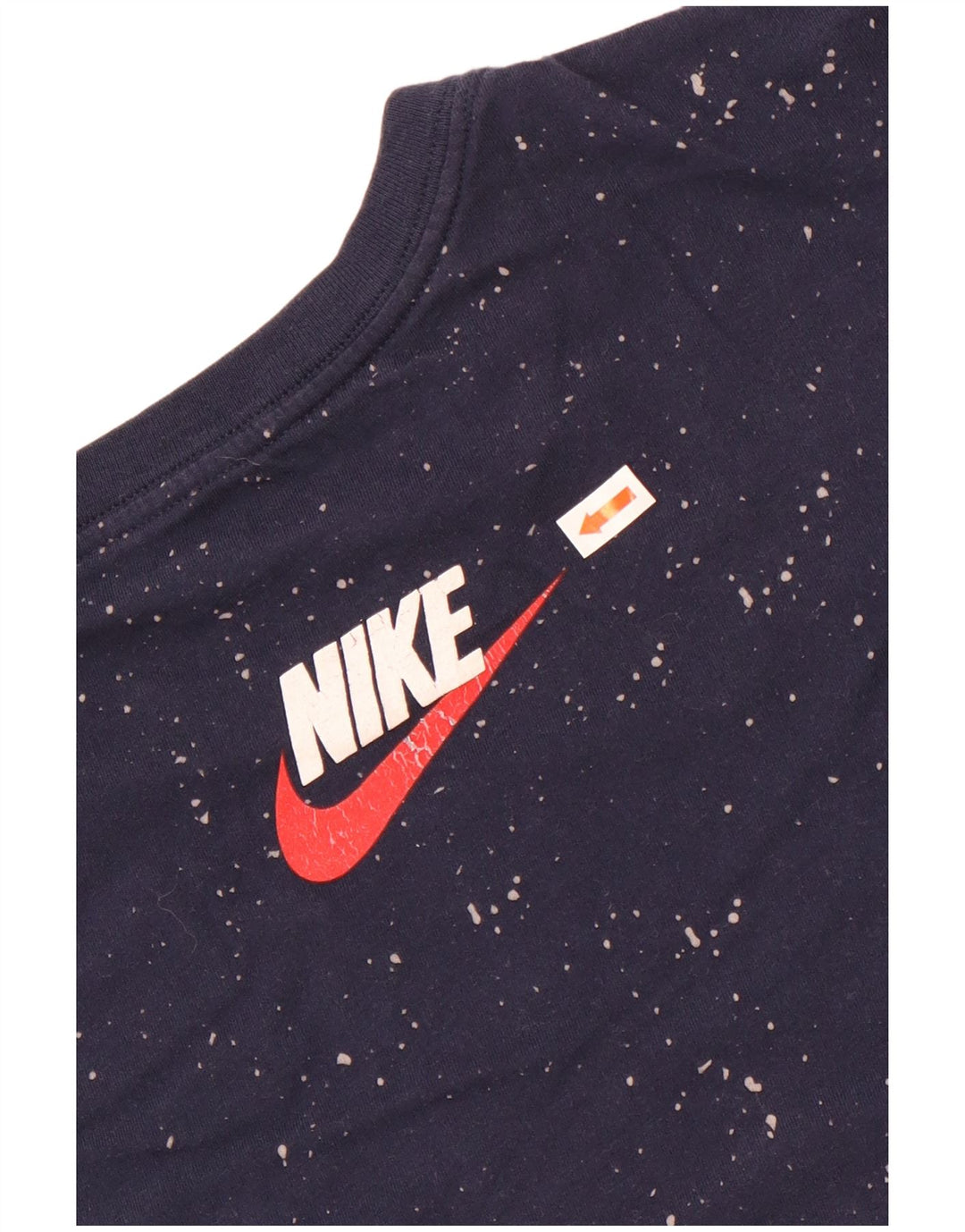 T-shirt grafica Nike da uomo con taglio atletico, media, blu navy screziato