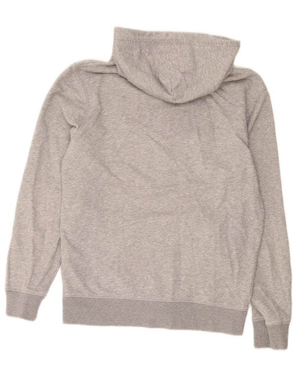 Gant Maglione con cappuccio e zip grafica da uomo di grandi dimensioni in cotone chiazzato grigio