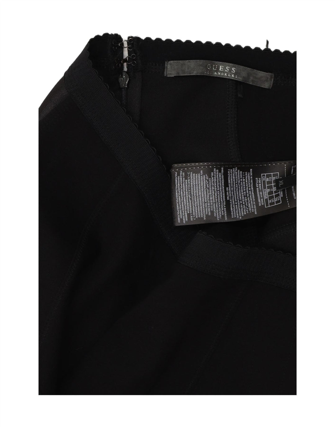 Gonna tubino da donna GUESS UK 16 Large W36 viscosa color block nera