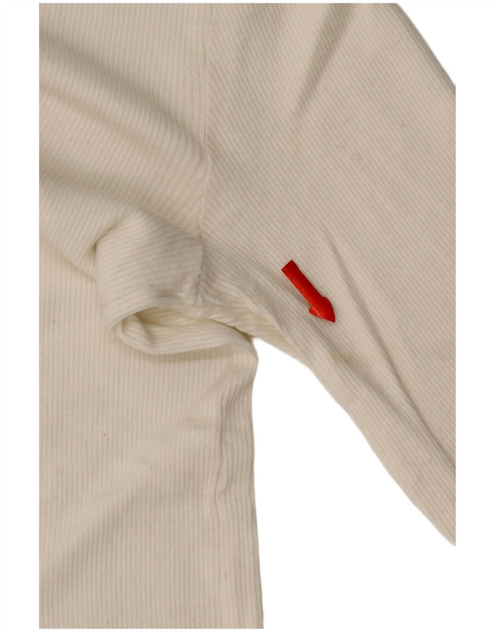 Top corto da donna Zara a maniche lunghe UK 8 Small bianco