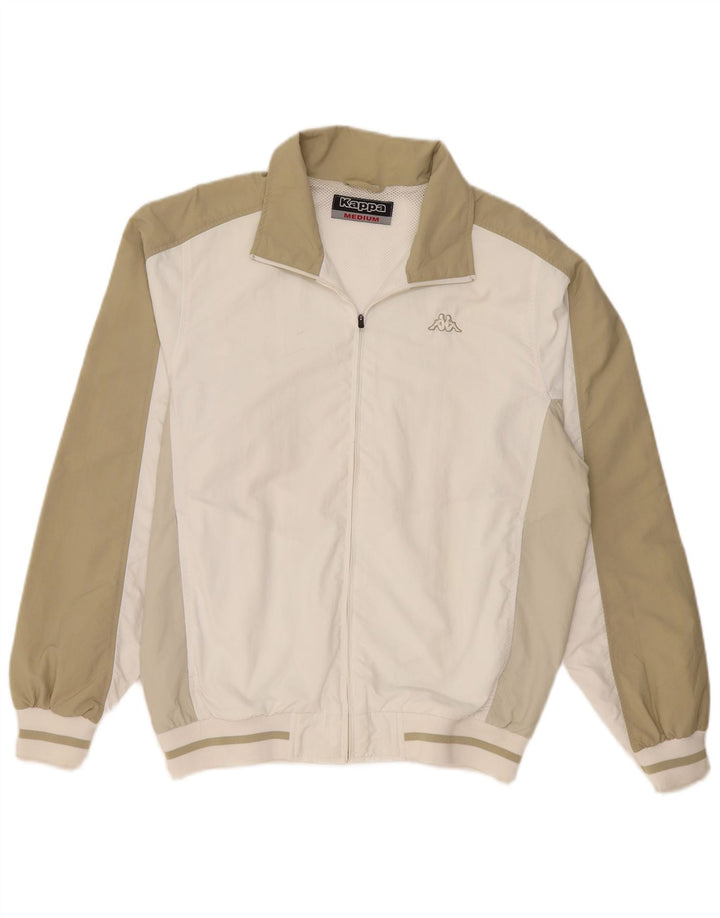 Giacca da tuta da uomo Kappa Medium Off White Colourblock in poliammide