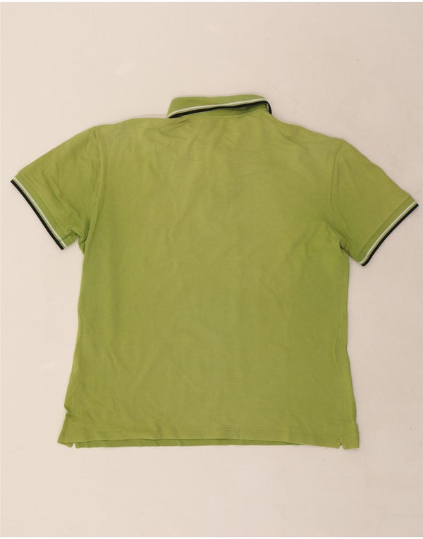 Polo da uomo Fred Perry in cotone a righe verdi grandi