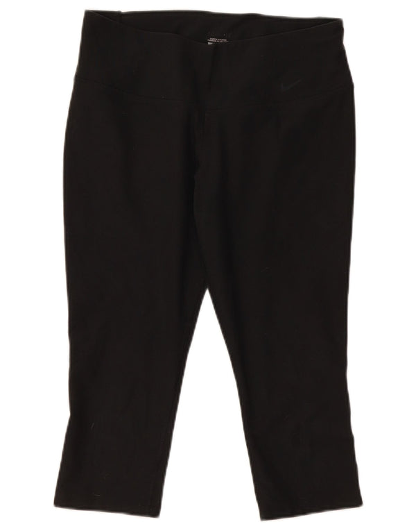 Leggings Capri da donna Nike UK 14 poliestere nero medio