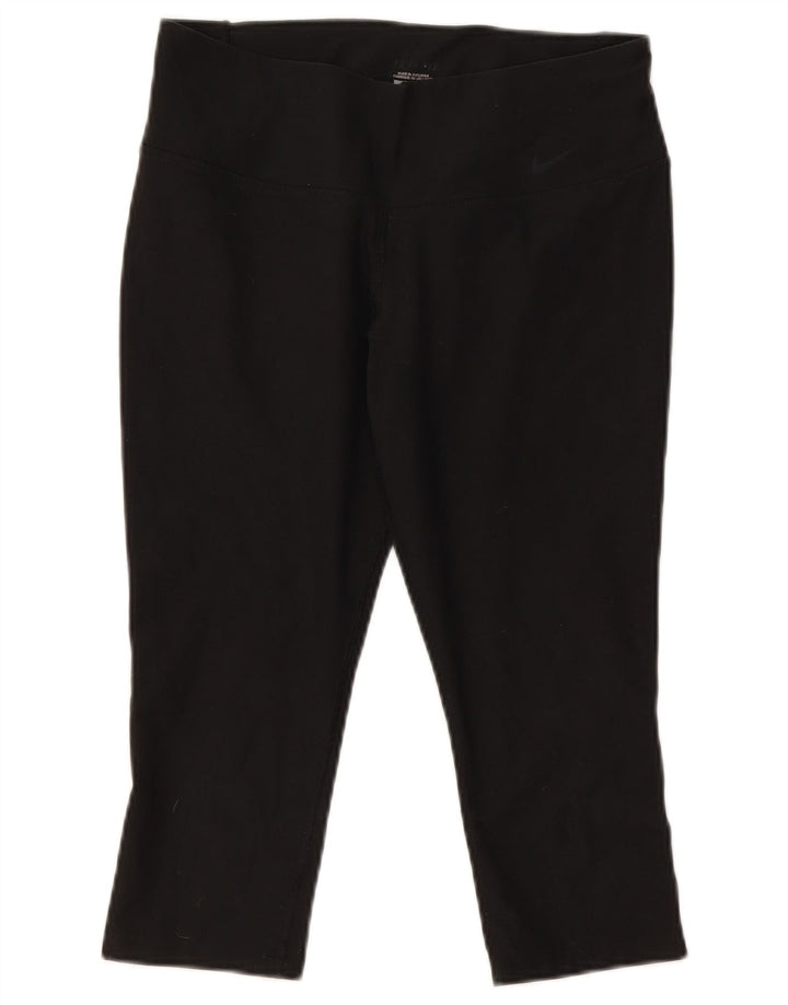 Leggings Capri da donna Nike UK 14 poliestere nero medio