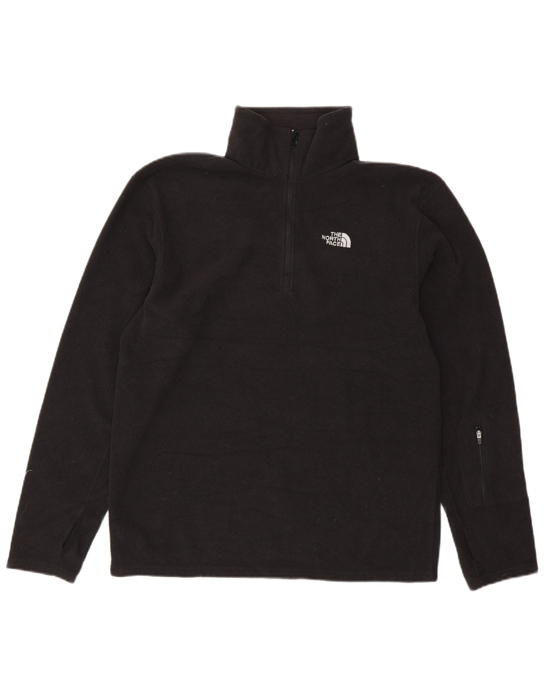 THE NORTH FACE Maglione in pile da uomo con zip e collo medio poliestere nero