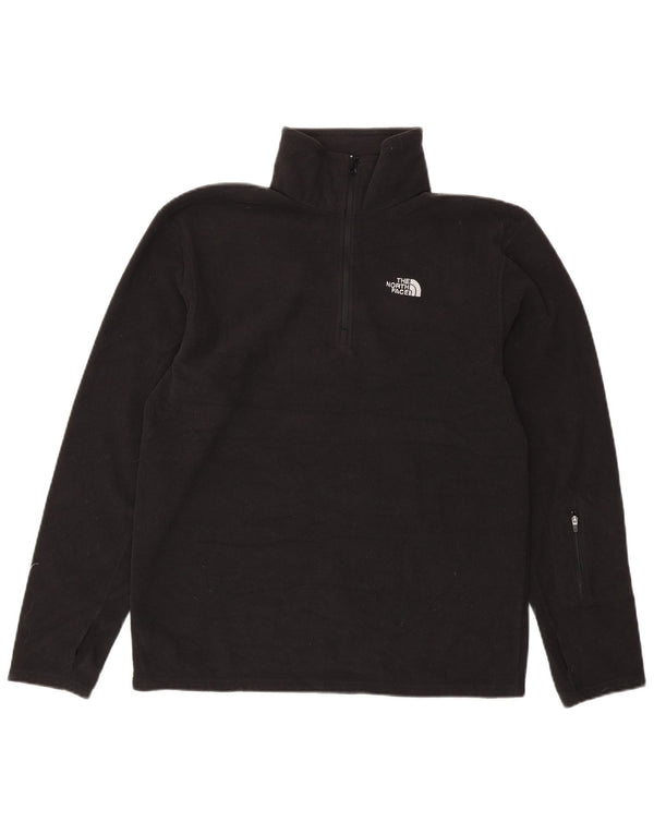 THE NORTH FACE Maglione in pile da uomo con zip e collo medio poliestere nero