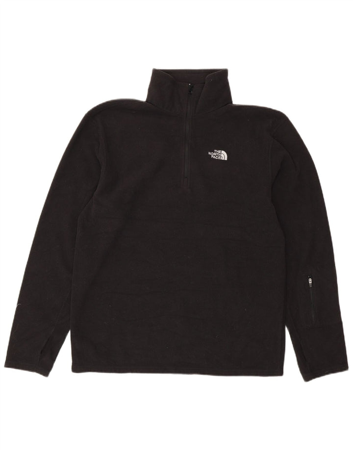 THE NORTH FACE Maglione in pile da uomo con zip e collo medio poliestere nero