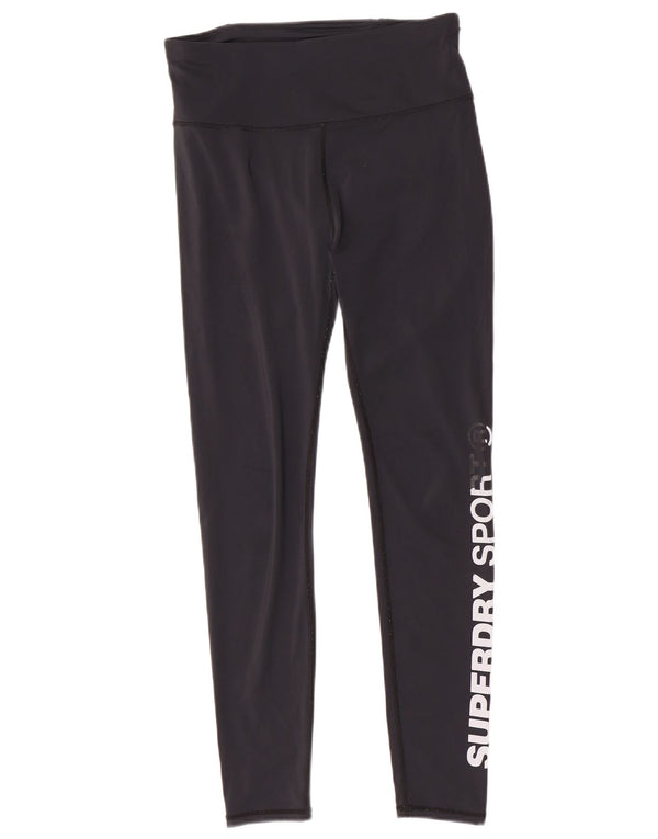 Leggings grafici da donna Superdry UK 14 poliestere nero medio