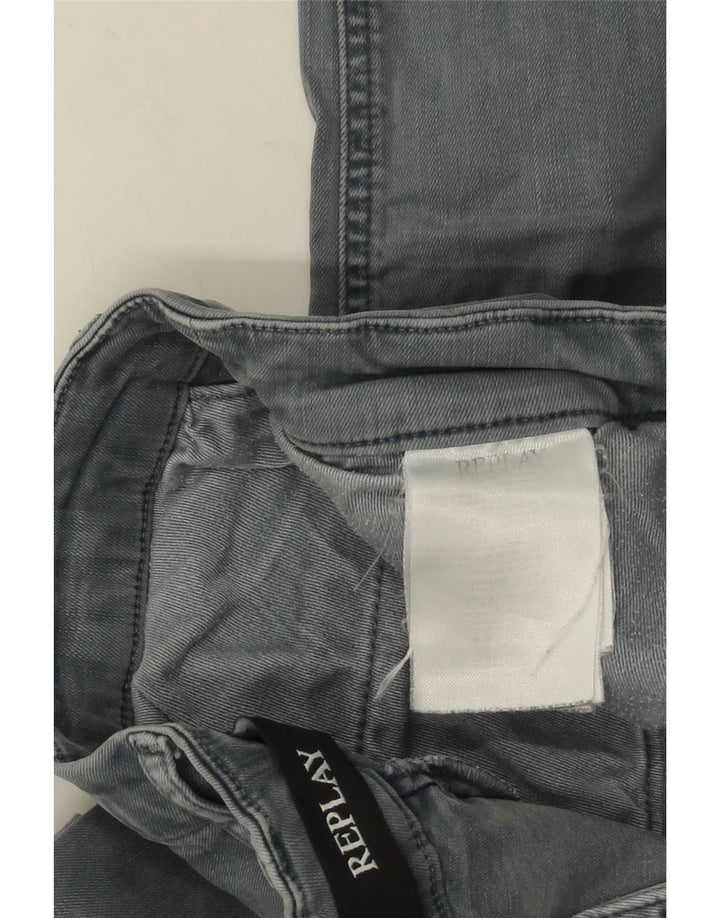 Jeans slim da uomo Replay W34 L32 cotone grigio