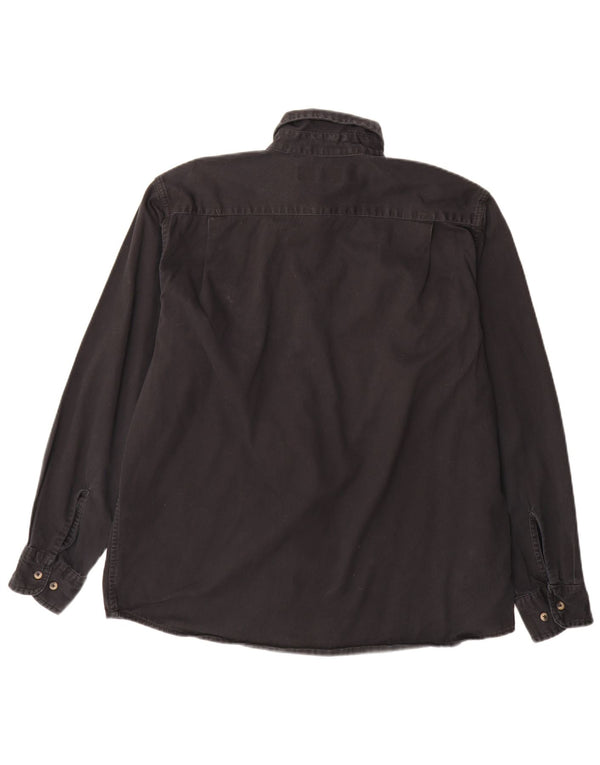 Camicia di jeans da uomo Wrangler grande in cotone nero