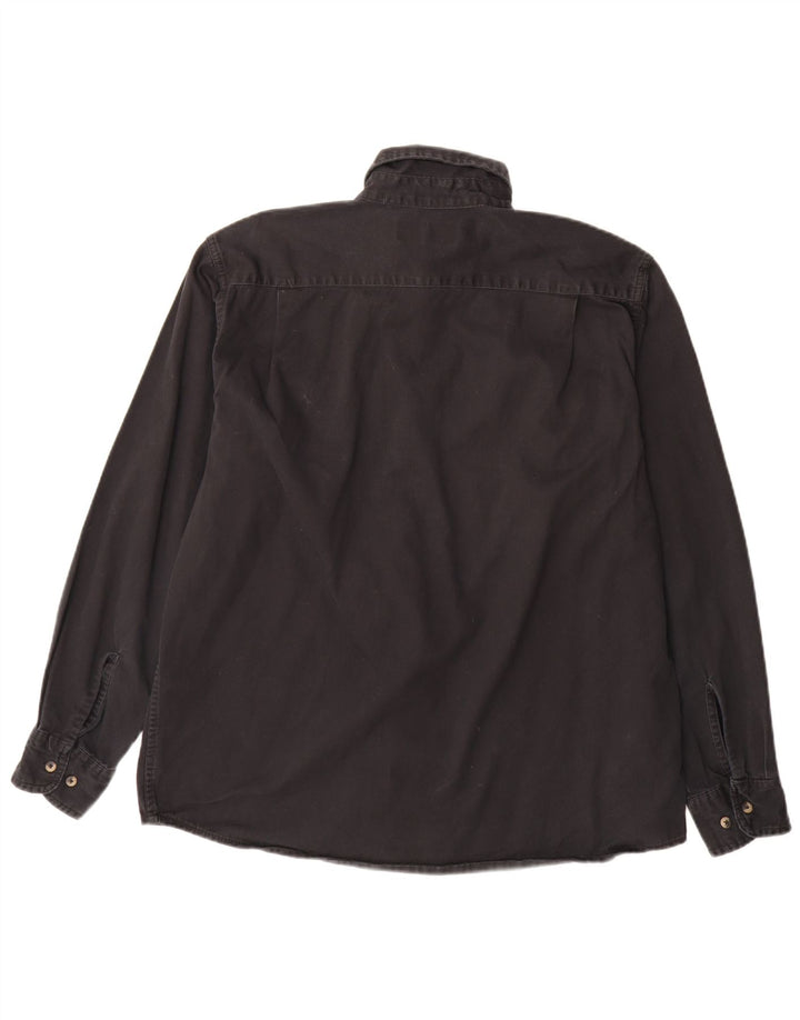 Camicia di jeans da uomo Wrangler grande in cotone nero