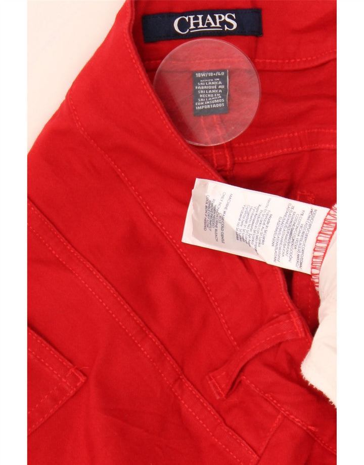Bermuda da donna CHAPS US 18 2XL W38 cotone rosso