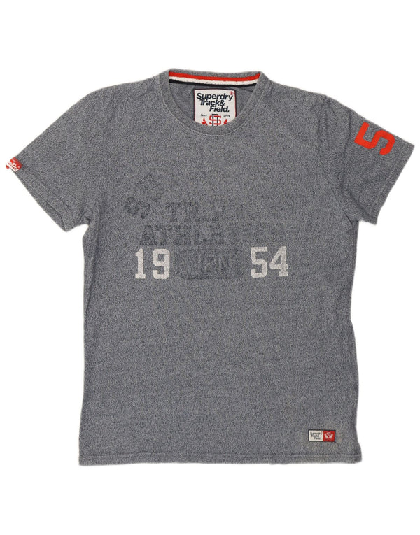 T-shirt grafica da uomo Superdry Top in cotone grigio medio