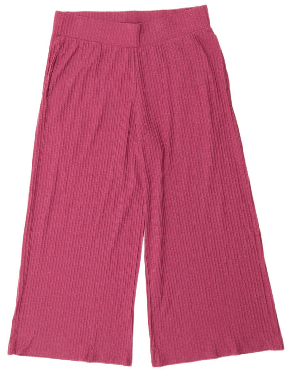 Pantaloni Capri a vita alta da donna Marks & Spencer UK 16 Large W32 L25 Rosa