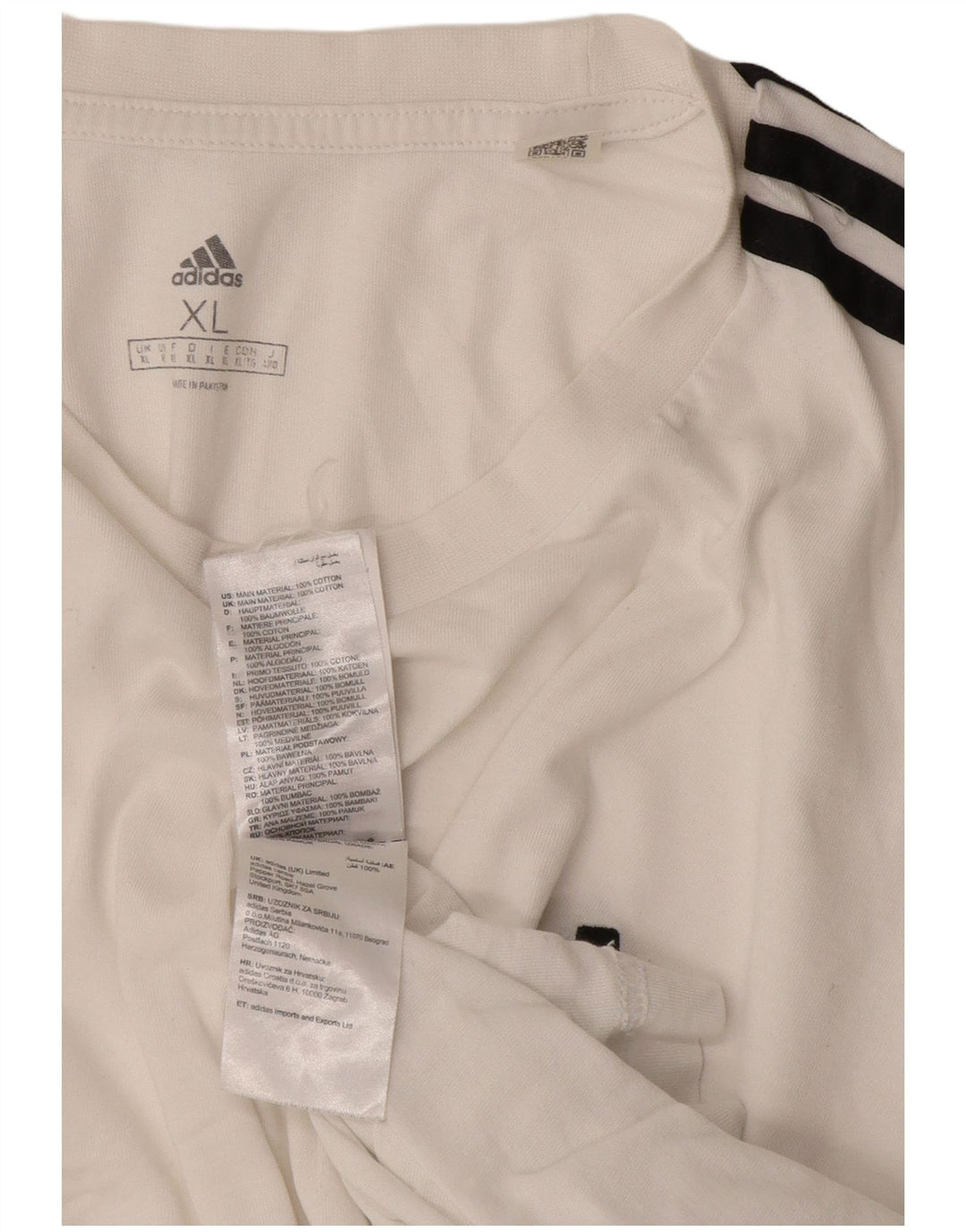 T-shirt da uomo Adidas Top XL in cotone bianco