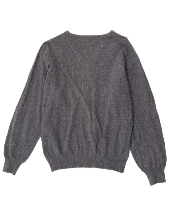 Maglione Kappa da donna con scollo a V UK 14 Lana blu navy medio