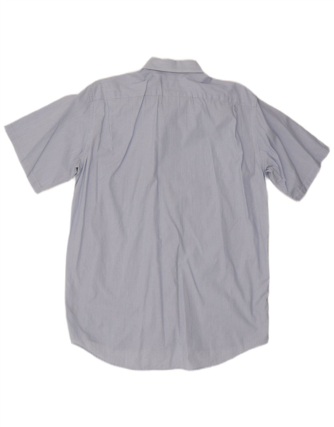 Camicia a maniche corte da uomo Lacoste taglia 39 cotone gessato blu medio