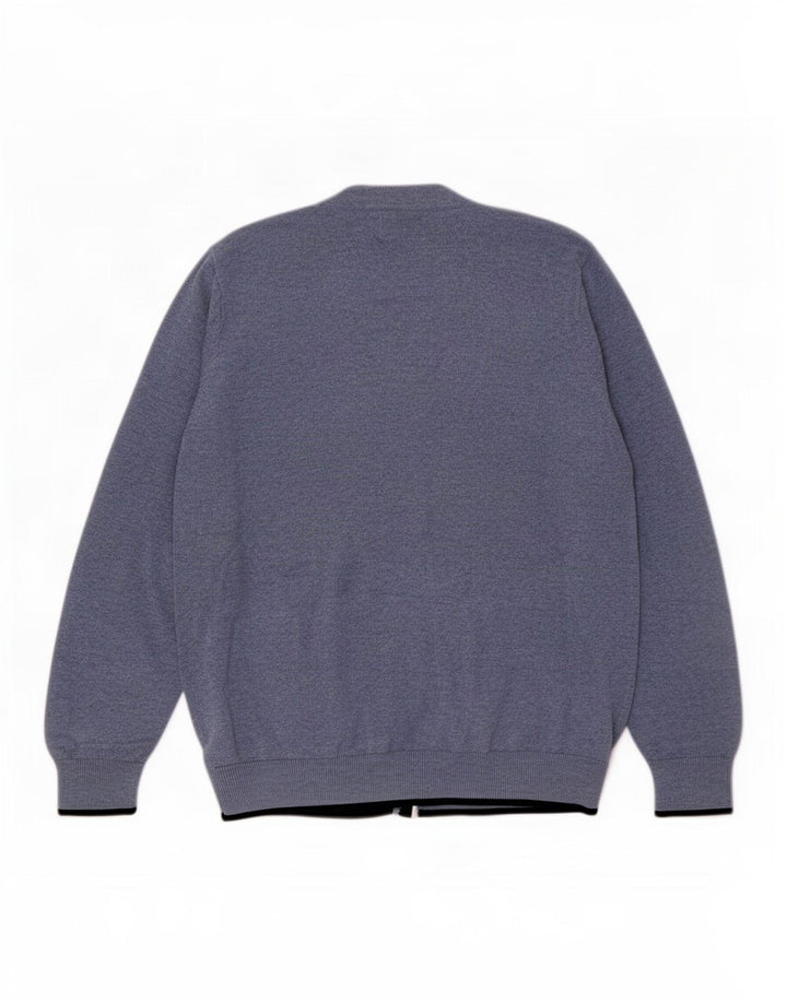 Maglione cardigan blu Harbour da uomo Marks & Spencer grande