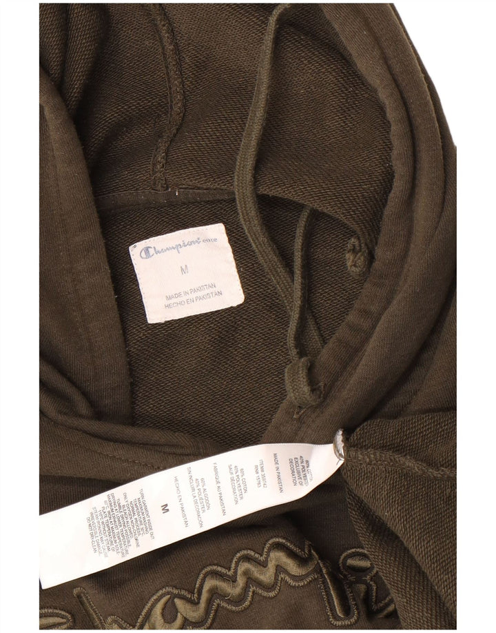 Felpa con cappuccio grafica da uomo Champion, cotone medio kaki