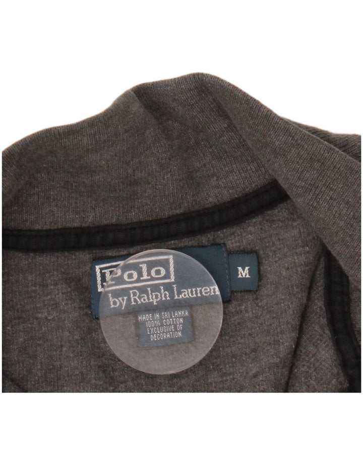 Polo Ralph Lauren Felpa da uomo con collo con zip grafica Maglione grigio medio